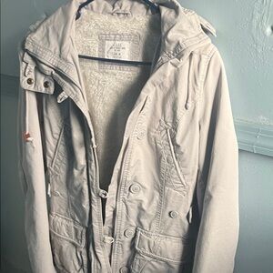 H&M Light Gray Military Field Jacket